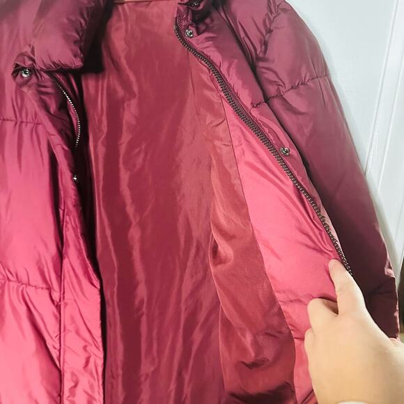 Busayo Collective Ombré Wine Pink Purple Parka Puffer Trench Jacket size XS - Picture 11 of 15